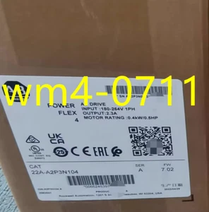 Neu versiegelt 22A-A2P3N104 Allen Bradley PowerFlex 4 AC Antrieb EINGANG 180-264 V 1PH - Bild 1 von 2
