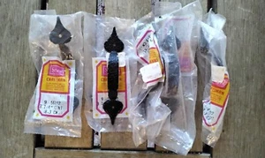 Sears USA Colonial Drawer Pull Handle Black Wrought Iron Hammered 3-1/2" Centers - Picture 1 of 2