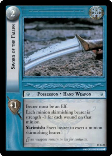 LOTR TCG HUNTERS SWORD OF THE FALLEN 15C25 NM/MINT  Top Shelf Card - Image 1 of 1