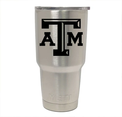 TEXAS A&M AGGIES YETI Laser Engraved 20 or 30 oz Stainless Steel Tumbler Cover