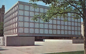Beinecke Rare Book & Manuscript Library Yale New Haven Connecticut 1964 Postcard - Picture 1 of 2
