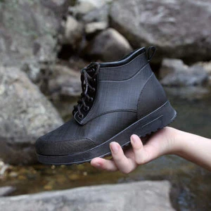 Womens Short Rain Boots Thick Sole and Non Slip Rainboots Street Parent Child Bo - Picture 1 of 40