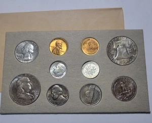 1956 US Mint Philadelphia Denver 10-Coin Silver Toned MINT Set 1c 5c 10c 25c 50c - Picture 1 of 19