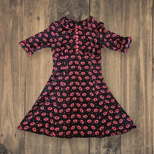 Helly Bunny Damen rot und schwarz Vampir Reißzähne Kleid Größe Small - Bild 1 von 4