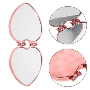  2 Stück herzförmiger kompakter Spiegel - tragbare faltbare Reise Make-up Mini Handtasche - Bild 1 von 18