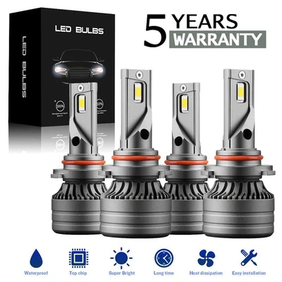 For 1993-2002 GMC C3500HD Combo 4*LED Headlight High Low Beam Light Bulbs White - Image 1 of 4