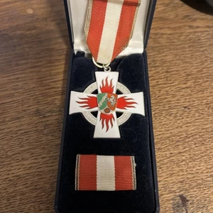 Orden Deutsches Feuerwehr Ehrenkreuz  in Silber mit Bandspange und Etui FW72 - Bild 1 von 6