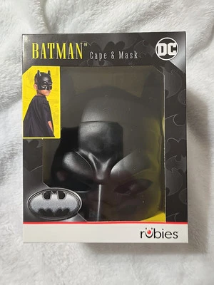 BATMAN DC Cape & Mask Rubies  New In Box For 6+  Small Sized  - Image 1 of 4