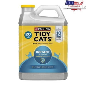 Arena para gatos aglutinante bajo polvo control de olores acción instantánea multi gato jarra de 20 lb nueva - Imagen 1 de 10