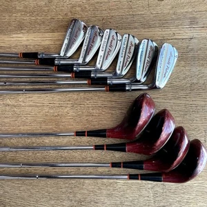 Vintage Wilson Arnold Palmer 10 Piece Woods 1-4 & Irons 2 3 4 6 8 9 Set RH - Picture 1 of 11