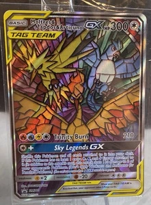 Moltres Zapdos Articuno SM210 GX Tag Team Hidden Fates Promo Card Sealed Wrapper - Picture 1 of 2