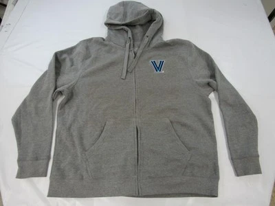 Nueva Chaqueta con Capucha Villanova Wildcats Para Hombres Talla XL Gris Jaspeado Cremallera Completa Foto 1 de 4