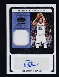 2023-24 Panini Crown Royale Desmond Bane Patch Auto Memphis Grizzles /99 - Bild 1 von 2
