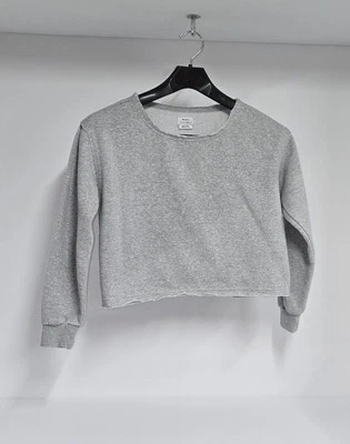 RVCA Pull Over Sweater Cropped Woman's XS Grey Gray  - Image 1 of 2