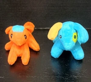 B YOU Battat Orange Cat & Blue Dog Mini Plush Stuffed Toys - Picture 1 of 7