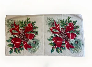 MCM Vintage Grafik Weihnachtsstern Küchentuch oder Tischschal - Bild 1 von 7