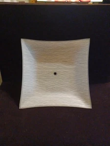 Vintage 12" Etched Frosted Square Ceiling Light Fixture. Rare. Mint Condition. - Picture 1 of 5
