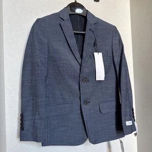 Calvin Klein Boys Blue Suit Jacket Blazer Size 8 Regular Slim Fit NWT 2 Button - Picture 1 of 10