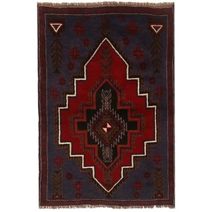 Handgeknüpfter Afghan Tribal Wollteppich Unikat Belutsch Vorleger 125x86cm - Bild 1 von 2