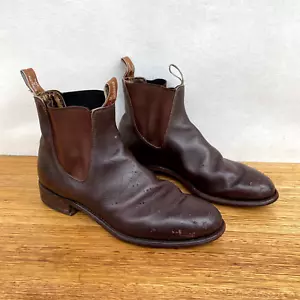 🔹🔹🔹 Mens R.M. Williams Leather Chelsea Ankle Boots Pull On Shoes Size 9.5 G - Picture 1 of 12