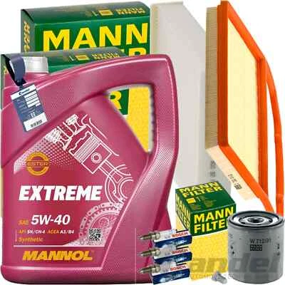 MANN-FILTER MANN INSPEKTIONSPAKET+5L MANNOL 5W-40 ÖL passend für SKODA CITIGO VW UP SEAT 1.0