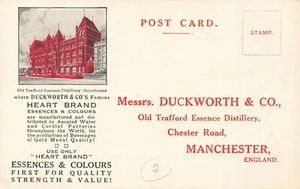 PUBLICIDAD POSTAL DUCKWORTH & CO MANCHESTER ESENCIAS Y COLORES - Imagen 1 de 2