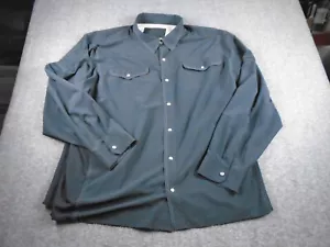 Mojo Sportswear Shirt Mens 4XL Black Pearl Snap Vented Fishing Outdoor Boating - Picture 1 of 10