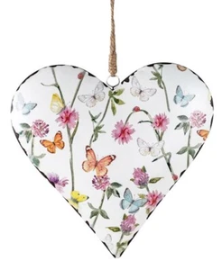 Hänger Herz aus Metall Blumenwiese Motiv 1 - 20cm - Bild 1 von 1