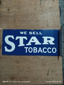 Vintage model STAR TOBBACO Sales not Porcelain Enamel Sign Collectible DOUBLE - Picture 1 of 21