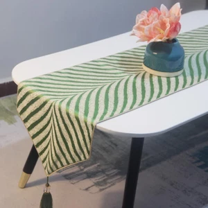 Tassel Striped Table Runner Cover Tablecloth Dinning Room Banquet Wedding Party - Picture 1 of 14