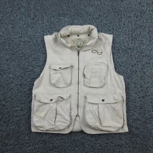 Vintage Banana Republic Vest Men M Tan Safari Utility Hiking Hunting Photography - Picture 1 of 13