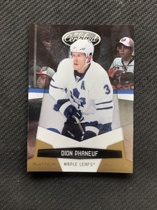2010-11 PANINI CERTIFIED DION PHANEUF MIRROR PLATINUM GOLD #ed 25/25