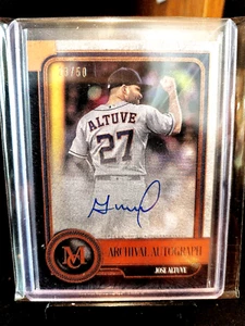 2019 Topps Museum Coll. #23/50 Jose Altuve Archivio Autografo #AA-JA Nuovo di zecca ASTRO" - Foto 1 di 9