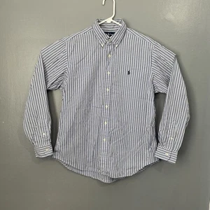 Polo Ralph Lauren Casual Shirt Mens L Large Button Down Blue Stripe w/ Pony - Picture 1 of 11