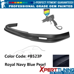 Fits 03-05 Honda Accord Mugen Front Lip PP Painted #B523P Royal Navy Blue Pearl - Picture 1 of 5