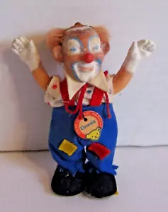 Vintage Steiff - Original Mark Clownie Rubber & Felt Doll w/Tag 5" No Hat Clown - Picture 1 of 6