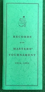 Records oficiales del torneo de golf Masters Augusta National C5 1992 - Imagen 1 de 3