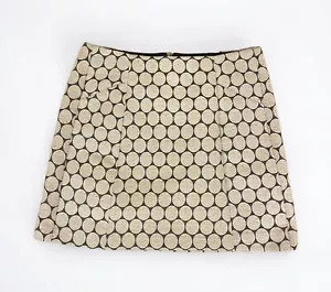 Womens New J Crew Skirt Short Ivory Geometric Texture 00 Classic Business Mini - Picture 1 of 6
