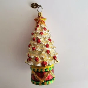 Radko RHYTHM AND SPRUCE Adorno Blanco Árbol de Navidad Estrella Tambor 2002 - Imagen 1 de 12