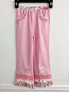 Vintage pink pants with flower - Picture 1 of 5