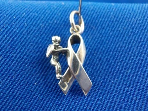Sterling Silver Charm-Full Figure Angel with Ribbon sku 00158 - Picture 1 of 2
