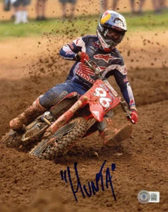 HUNTER LAWRENCE SIGNED 8x10 PHOTO SUPERCROSS MOTOCROSS CHAMPION RARE BECKETT BAS - Picture 1 of 2