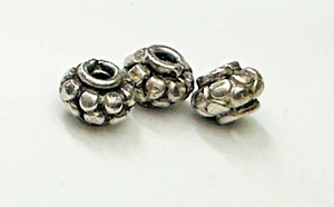 925 Bali Sterling Silber 5x7 mm Laternenform Handarbeit 10 Stk. Neu . - Bild 1 von 3