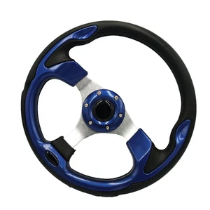 Golf Cart Steering Wheel Blue EZGO YAMAHA And Club Car Precedent Most Golf Carts - Foto 1 di 9