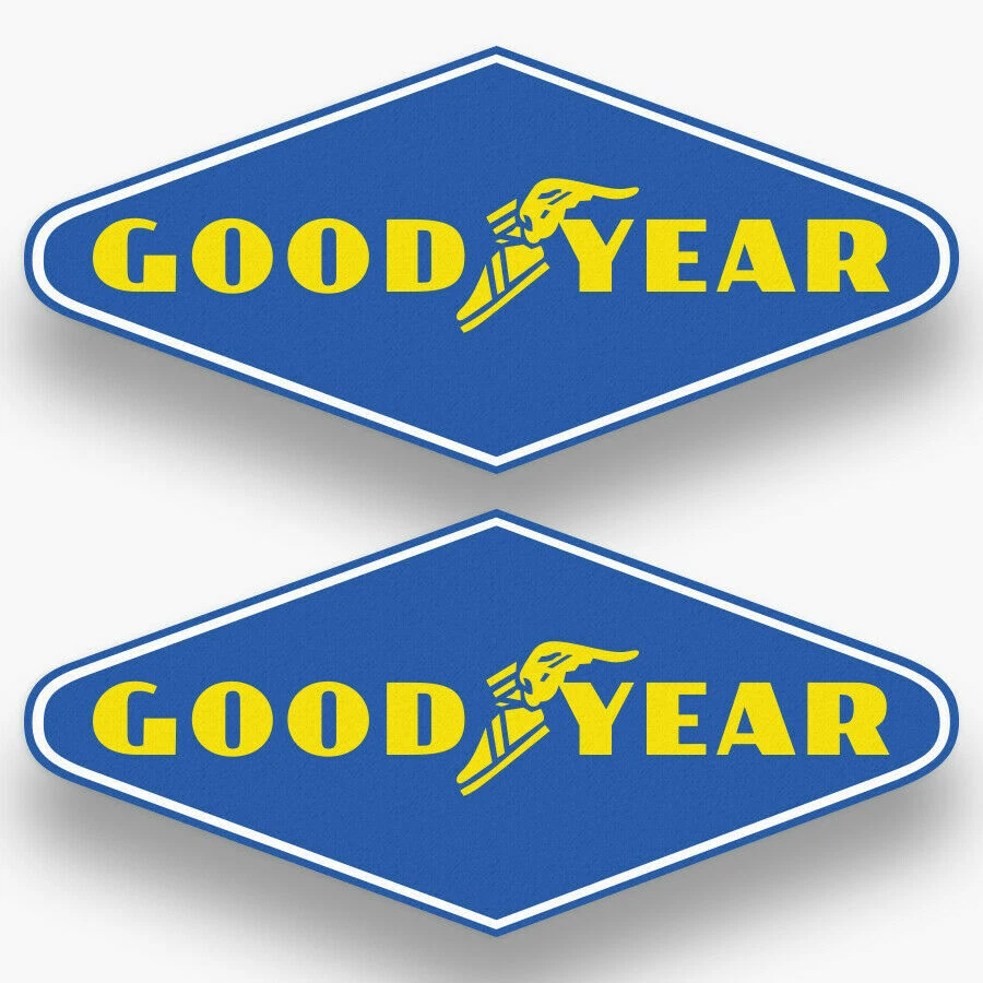 2X GOODYEAR TIRES DECAL STICKER US MADE TRUCK VEHICLE JDM F1 RACING CAR WINDOW - Image 1 of 1