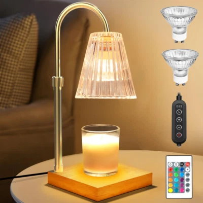Candle Warmer Lamp, Adjustable Glass Lamp Candle Warmer with Timer Dimmable - Image 1 of 4