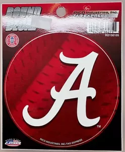Alabama CRIMSON TIDE Script A Logo Round Vinyl Decal 4" BAMA Car Window Sticker - Picture 1 of 1