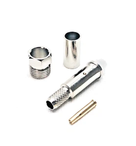Conector RF FME hembra crimpado aislamiento Delrin RG58 LMR195 10 un. - Imagen 1 de 6