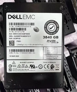 3840GB SSD DELL EMC SN200 U2 3.84TB HUSMR7638BDP3Y1 NVME UCMP3D Pice Gen 3 - Picture 1 of 4