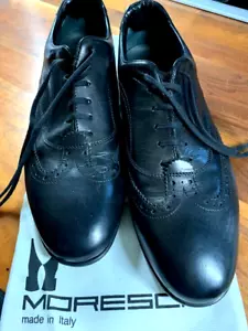 Moreschi italienische elegante Schnürschuhe aus Leder mit Flügelspitze, Herren US 10 1/2, im Karton - Bild 1 von 9